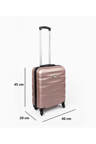 Rosegold, Ryanair Méretű Kabinbőrönd Biztonsági Zárral ( 55x40x20 cm)