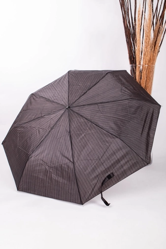 Fekete-Szürke Csíkos Összecsukható Esernyő, 96 cm Átmérővel
