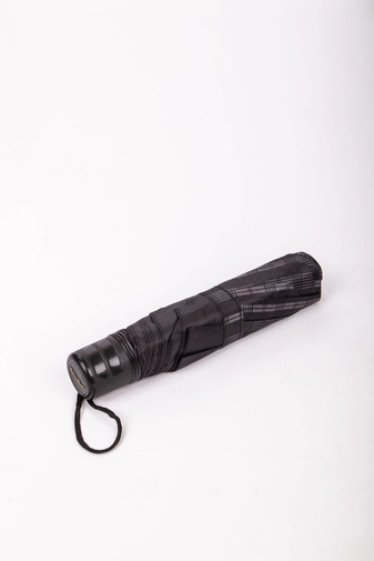 Fekete-Szürke Négyzetrács Mintás Összecsukható Esernyő, 96 cm Átmérővel