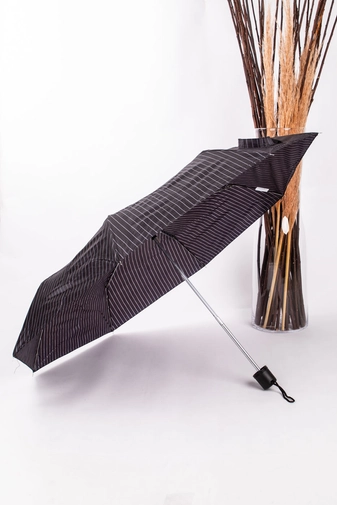 Fekete-Fehér Csíkos Összecsukható Esernyő, 96 cm Átmérővel