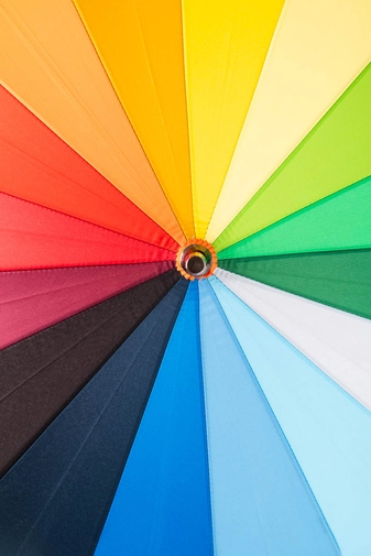 Szivárványos, Többszínű Bot Esernyő, 119 cm Átmérővel
