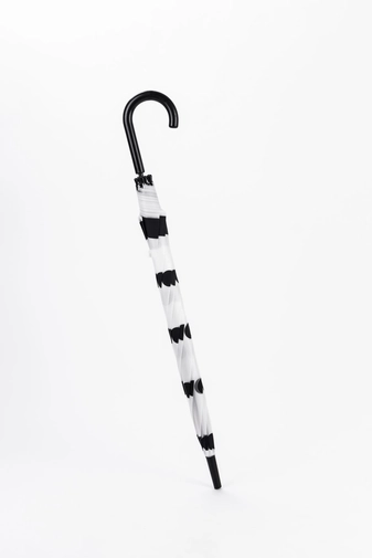 Fekete Kör Mintás Áttetsző Bot Esernyő, 116 cm Átmérővel