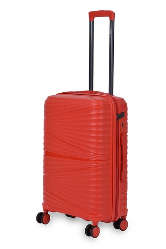 Jony Piros Kemény Közepes Méretű Bőrönd