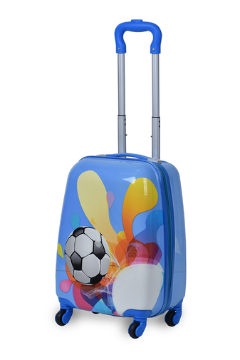 Kék Focilabda Mintás Keményfalú Mini Gyerek Bőrönd