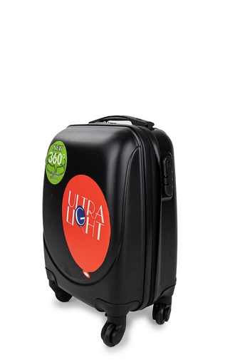Wizzair Ingyenes Méretű Fekete Extra Könnyű Kemény Mini Kabinbőrönd (4 Kerekű)