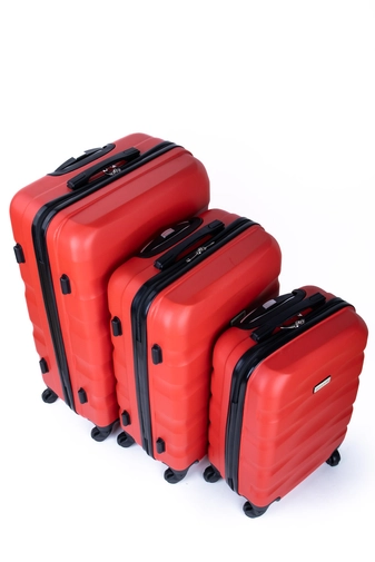 LDV Piros Hullámnyomott ABS kabin Bőrönd