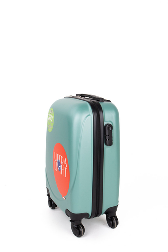 Világos Zöld Extra Könnyű Kemény Mini Kabinbőrönd (4 Kerekű)