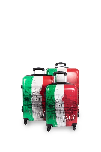Olasz Mintás Ormi Nagyméretű Kemény Bőrönd (75x54x29 cm)