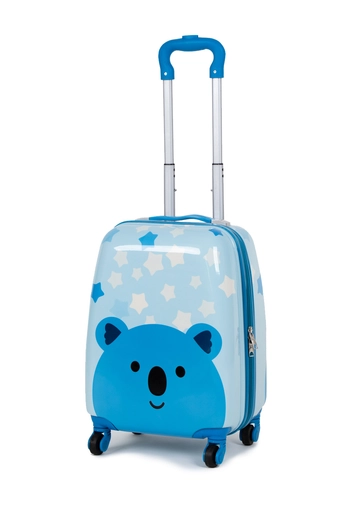 Kék Medve Mintás Keményfalú Mini Gyerek Bőrönd