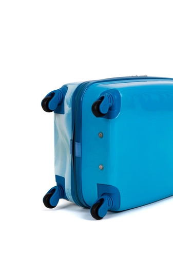 Kék Kutya Mintás Keményfalú Gyerek Bőrönd