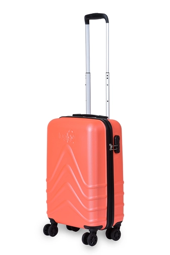 Luggo Narancssárga  Színű Keményfalú Kis Méretű Bőrönd