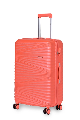 Neon Narancssárga Nagy Méretű Keményfalú Bőrönd