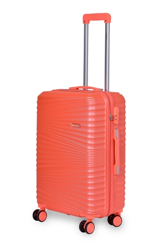 Neon Narancssárga Közepes Méretű Keményfalú Bőrönd