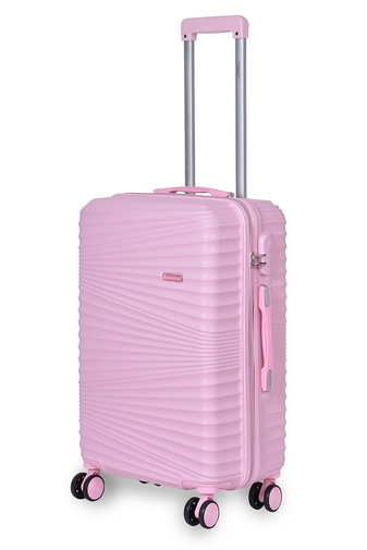 Rózsaszín Közepes Méretű Keményfalú Bőrönd
