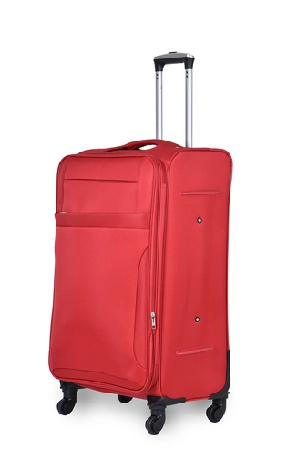 Piros Színű Puha Nagy Méretű Bőrönd