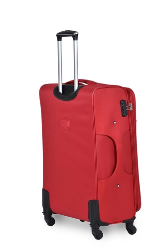 Piros Színű Puha Nagy Méretű Bőrönd