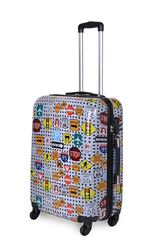 Ormi Közlekedési Tábla Mintás Közepes Méretű Kemény Bőrönd (66 x 45 x 26  cm)