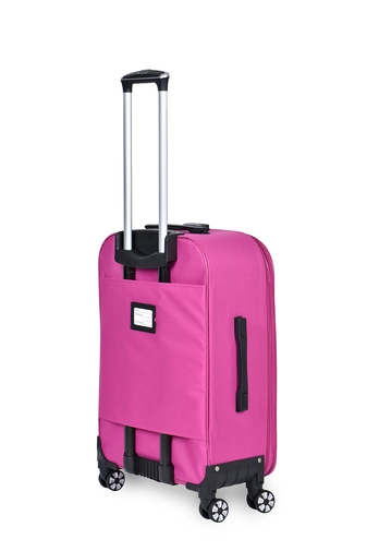 Közepes Méretű Rózsaszín Puha Falú Bőrönd