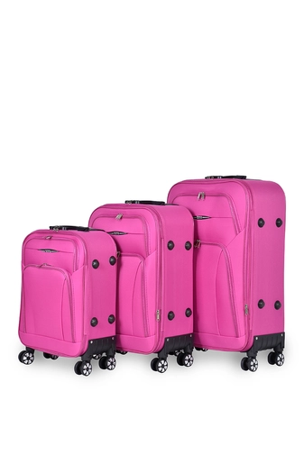Kisméretű Rózsaszín Puha Falú Bőrönd