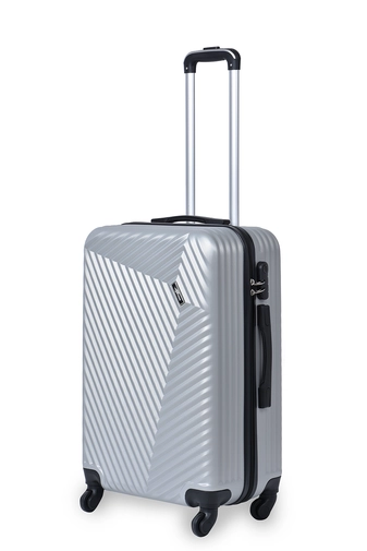 LC Ezüst Színű Közepes Méretű Kemény Bőrönd (65x43x24cm)