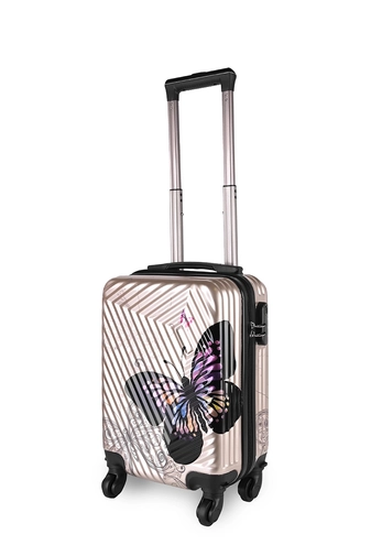 Arany Színű Pillangós Keményfalú Ingyenes Méretű Bőrönd