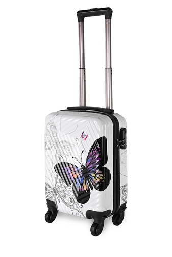Fehér Pillangós Keményfalú Ingyenes Méretű Bőrönd