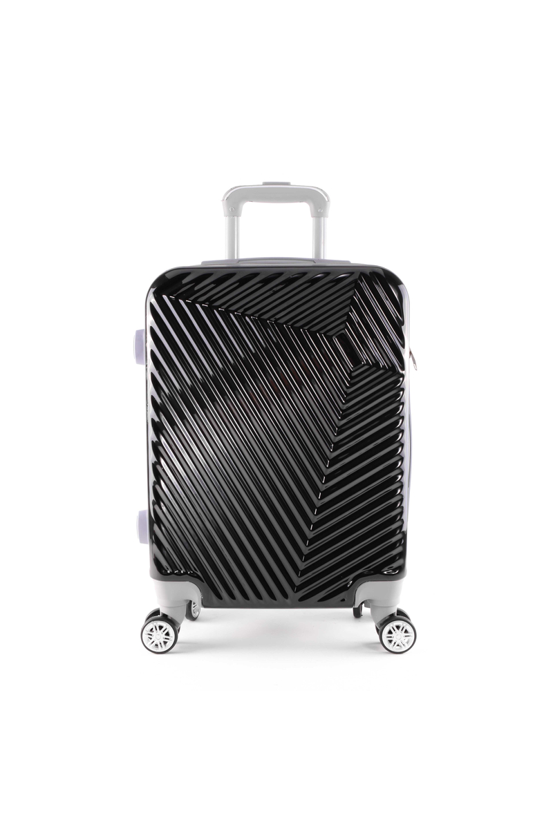 LC fekete kabin méretű PVC bőrönd (55*40*20 cm)