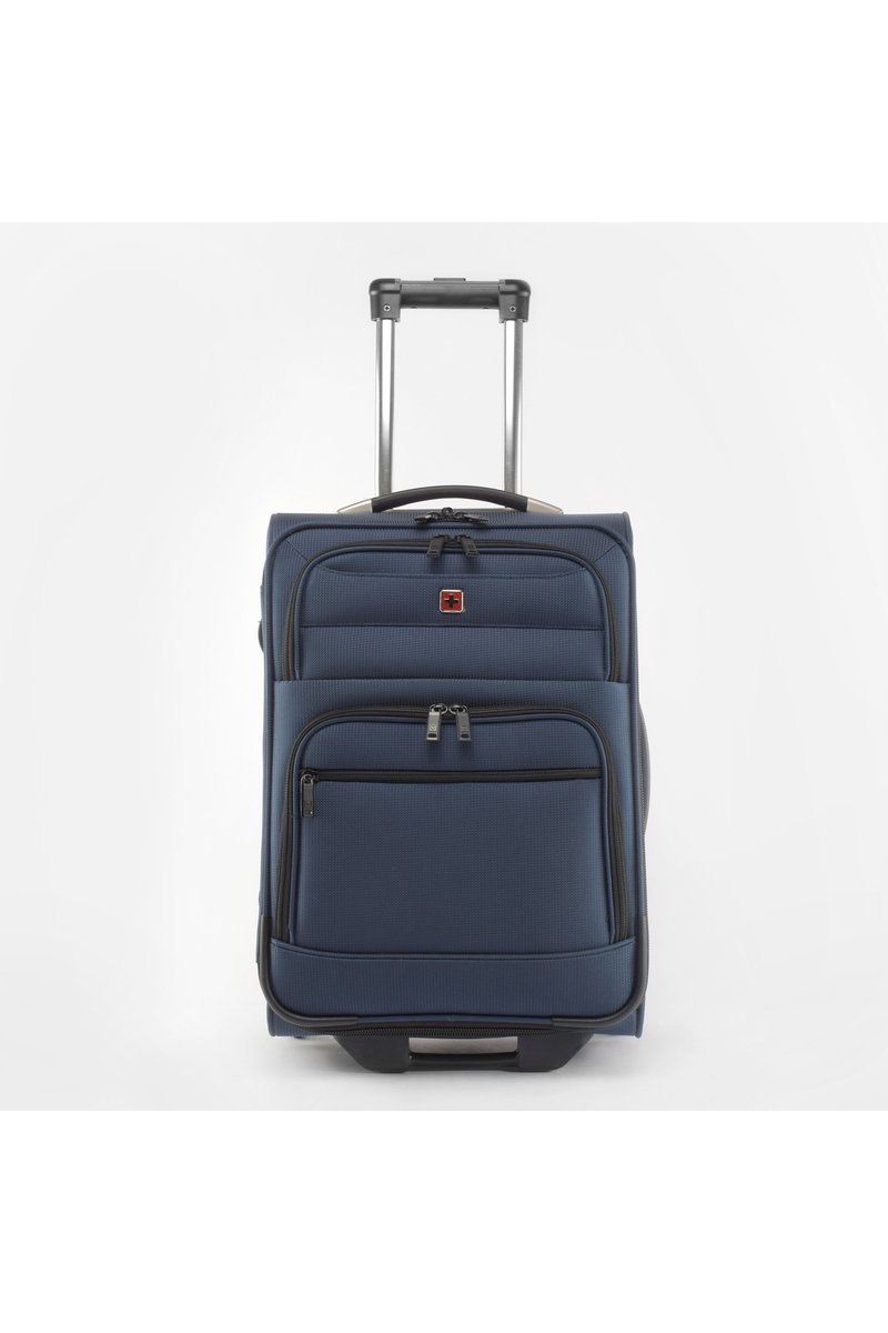 Swisswin Kék Közepes méretű Kétkerekű Bőrönd