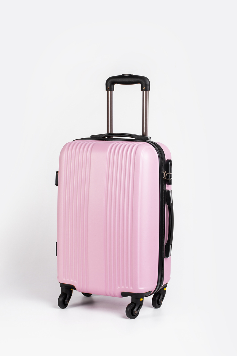 Világos Rózsaszín Kemény Kabinbőrönd, Kézipoggyász