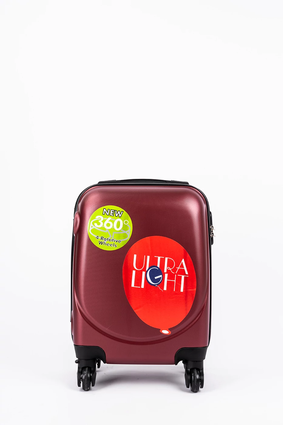 Wizzair Ingyenes Méretű Bordó Extra Könnyű Kemény Mini Kabinbőrönd (4 Kerekű)