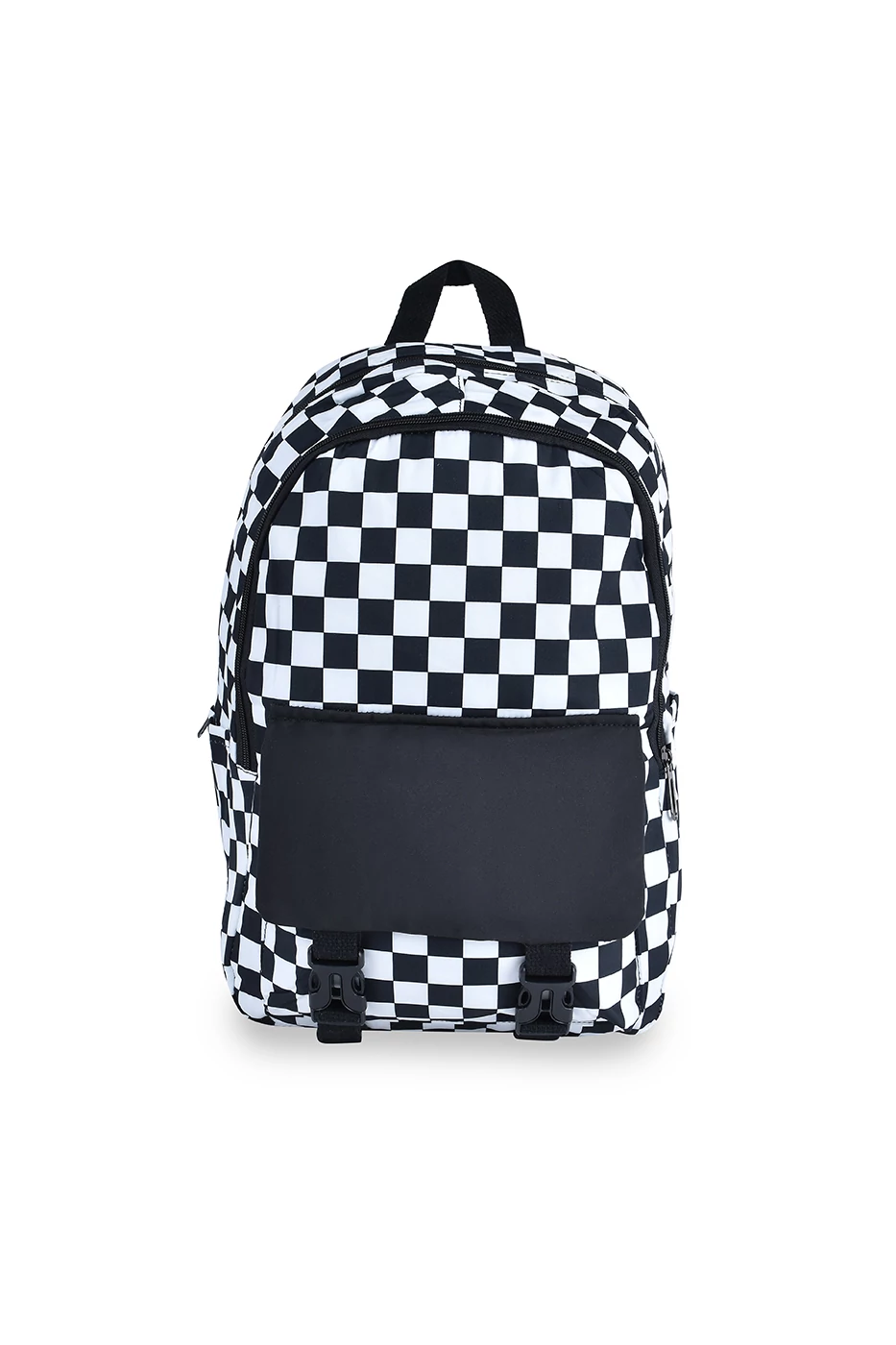 Fekete-Fehér Kockás Unisex Hátizsák