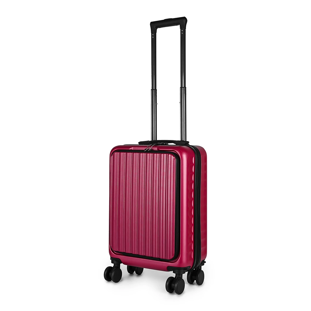 Bordó Kis Méretű Bőrönd Laptop és Pohártartóval