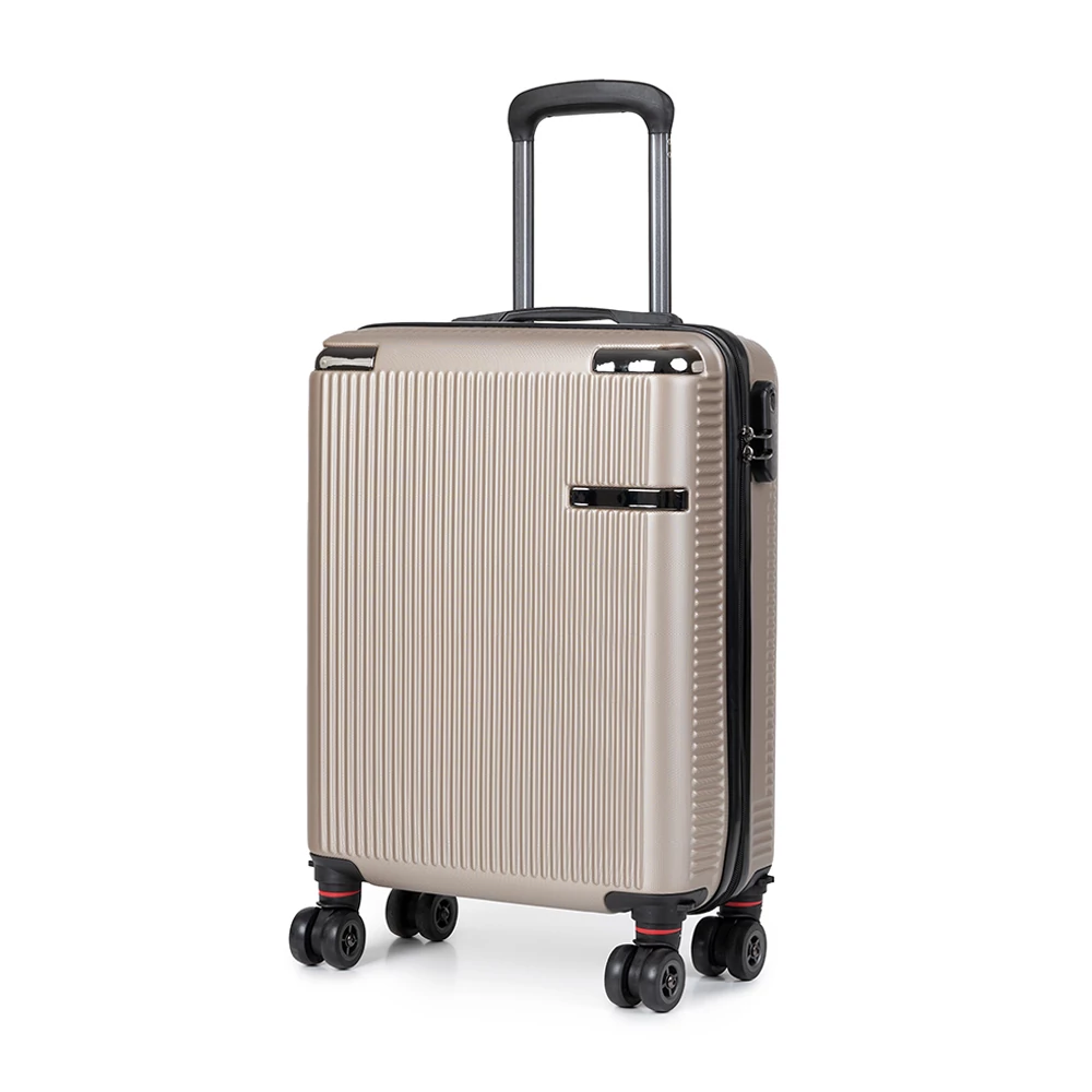 XTD Pezsgő Színű Kis Méretű Kivehető Kerekű Bőrönd