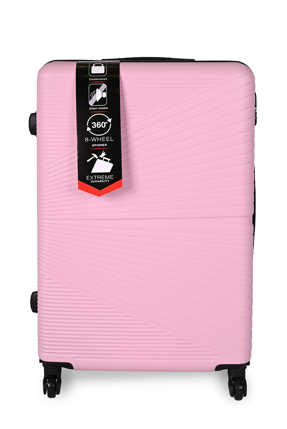 Pink Nagy Méretű Extra Csendes Négykerekű Bőrönd