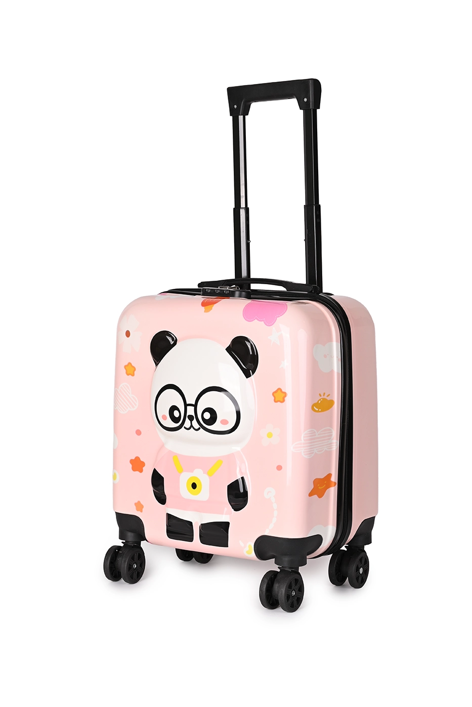 D&B Rózsaszín Panda Mintás Gyerek Mini Bőrönd