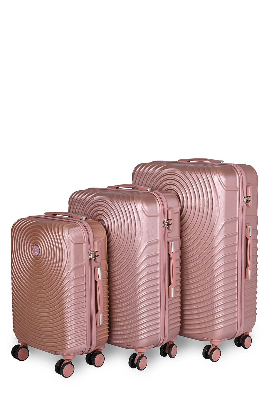 LDV Rosegold Keményfalú Három Darabos Bőrönd Szett